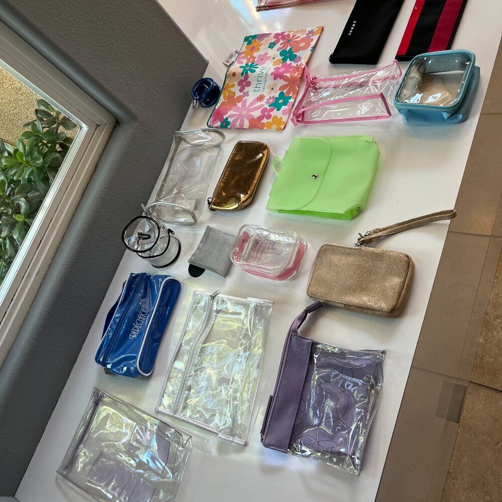 Cosmetic Makeup Bag Bonanza - lot of 22